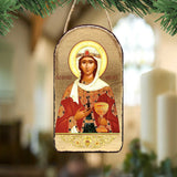 Adorno de icono sagrado ortodoxo religioso de Santa Bárbara - Decoración inspiradora - 87038
