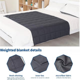 1pc Dark Grey Weighted Blanket for Adults - 10lbs, Breathable Microfiber with Glass Beads, All-Season Comfort for Sleep, Relaxation & Meditation, Soft & Heavy Throw for Better Sleep & Warmth Retention, Allseason Blanket | Con