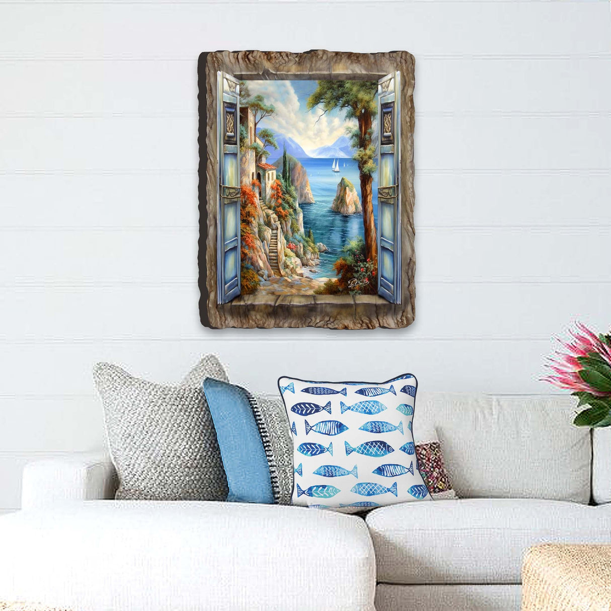 Mediterranean View Wall Art by G. DeBrekht Coastal Decor - 8492101W