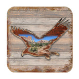 Eagle Wooden Cork Coasters Gift Set of 4 by Nature Wonders - Nature Wildlife Decor  - 8199417C-S4