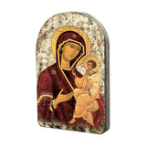 Icono sagrado cristiano religioso de madera de la Virgen María bañado en oro - Decoración inspiradora - 86063