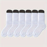 Conjunto de 3 pares de calcetines de media pantorrilla modernos para mujer, de punto liso, suaves y transpirables, tallas grandes (0XL-2XL).