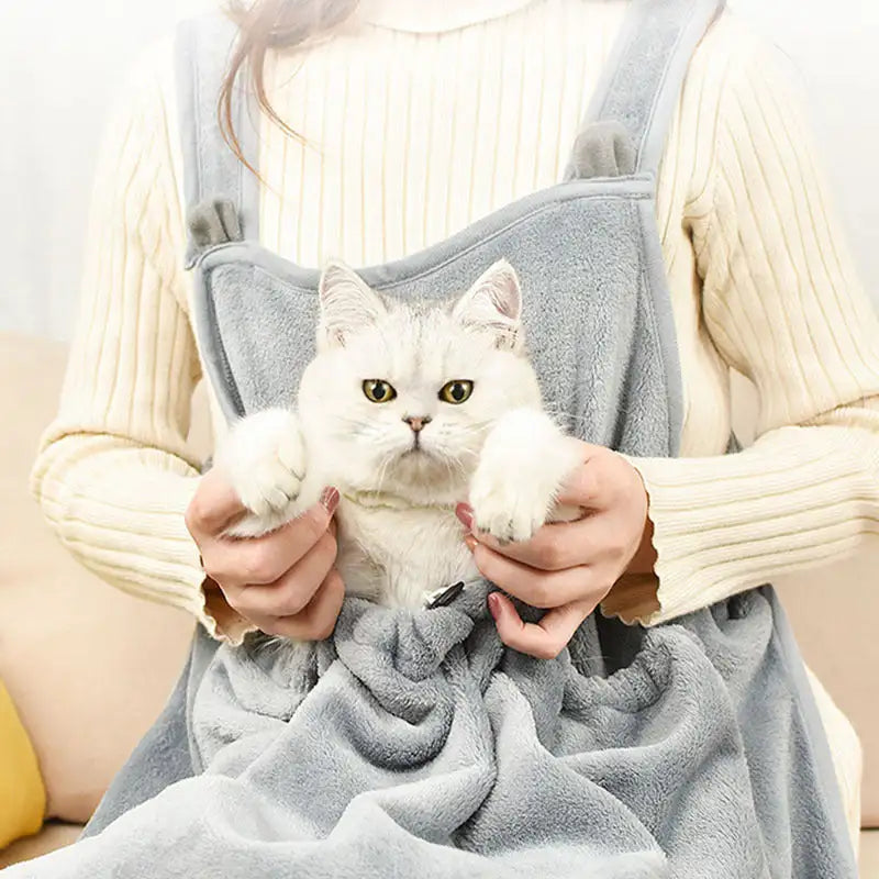 Touch The Cat Clothes Pets Apron Non-stick Anti-grab Soft Plush Camisole Pinafore For Pets - Lootquake