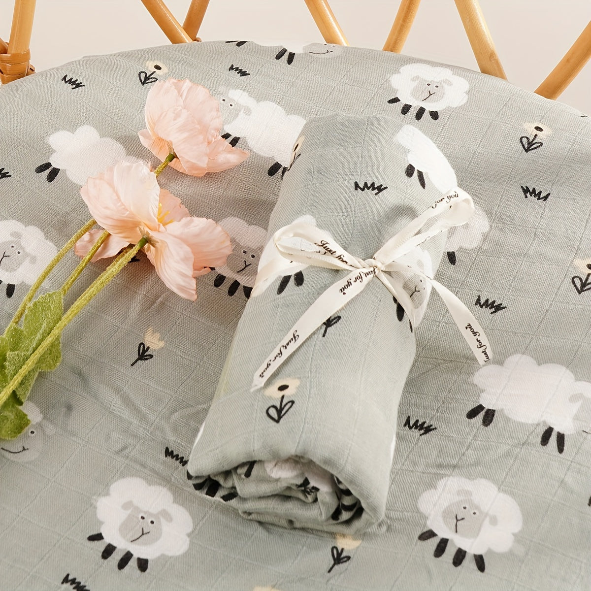 Couverture en mousseline de coton et bambou à 2 couches, idéale pour la maison et les voyages, idéale pour Halloween ou Noël.