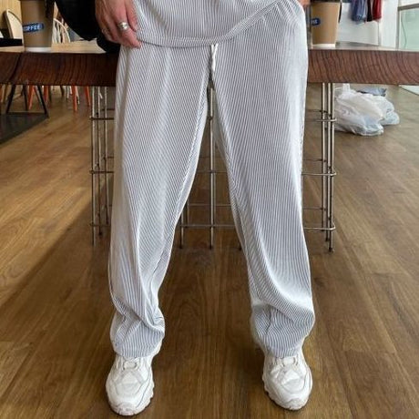 Drapey Short Sleeve Trousers Casual Two Piece Suit - Lootquake