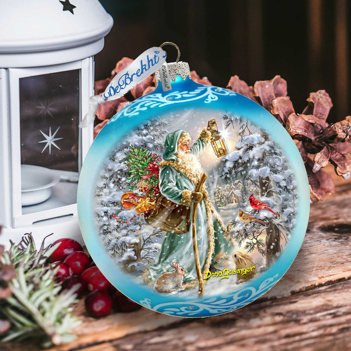 Adorno de cristal de San Nicolás, edición limitada, de D. Gelsinger - Decoración navideña - 73918-DG