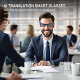 Smart Video Glasses 1080P HD Camera Glasses with Wireless Headset, Open Ear Speaker, AI Real-Time Translation Support 110+ Languages 102° Wide-angle, Sports Outdoor Glasses for Biking, Skiing, Motorcycling, Fishing