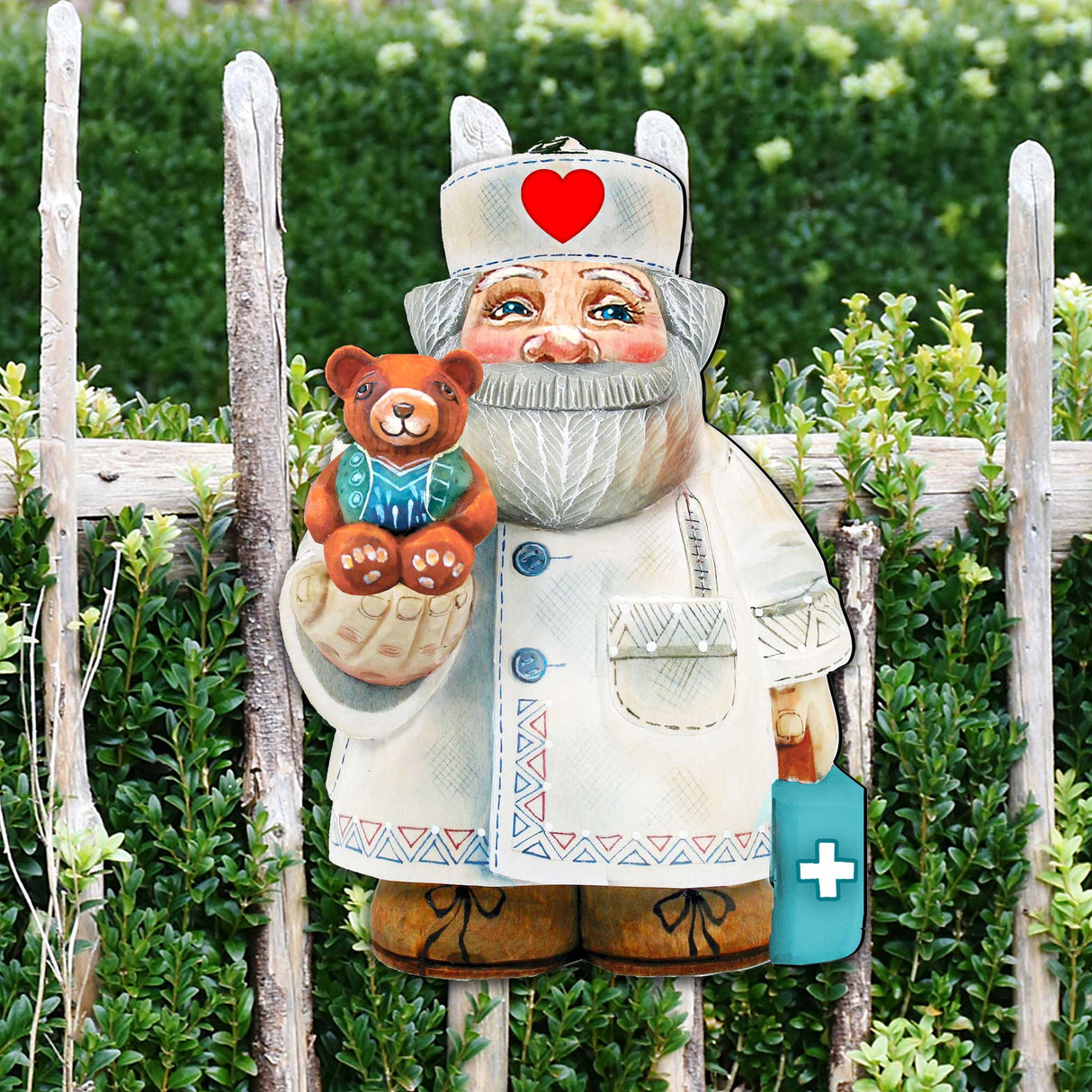 Teddy Bear Doctor Christmas Door Decor by G. DeBrekht - Christmas Santa Snowman Decor - 8151923H