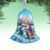 Sledging Santa Ball Glass Ornament by G. DeBrekht - 73442