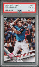 Tarjeta de béisbol RC Aaron Judge #US1 Rookie de Topps Update 2017, PSA 10 Gem Mint