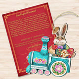 Adornos de madera de conejo para el paseo en tren de G. DeBrekht - Decoración de primavera para Pascua - 8129211-2