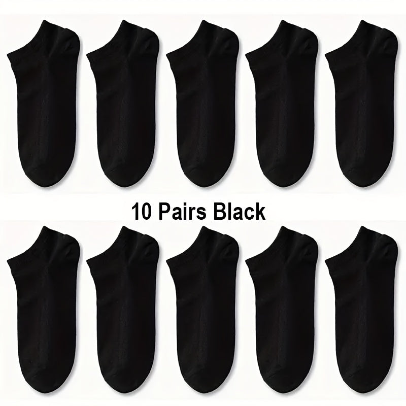 1/5/10 paires de chaussettes basses pour homme, respirantes et confortables, pour le printemps et l'été