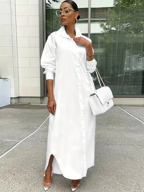Long-sleeved Casual Shirts And Dresses With Multiple Wear Methods. - Lootquake
