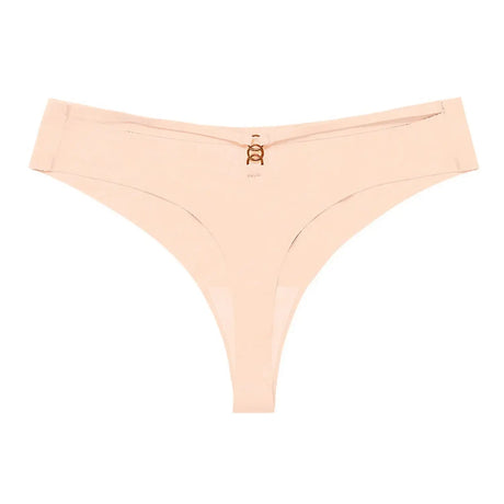 Panties Set Women Seamless Panties Sexy Low-Waist G-String Thong Ice Silk Underwear Hollow Out T-Back Solid Bandage Female Lingerie - Lootquake