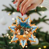 Adornos de madera con copos de nieve de José con animales de G. Debrekht - Decoración navideña - 8688437