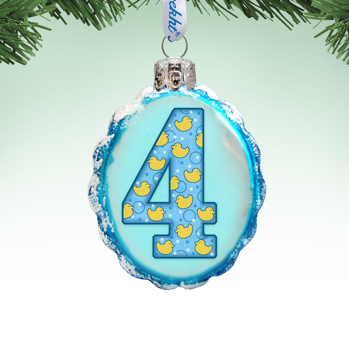 Adorno de cristal de mercurio en miniatura para 4 años de G. DeBrekht - Decoración infantil Love Family - 770004