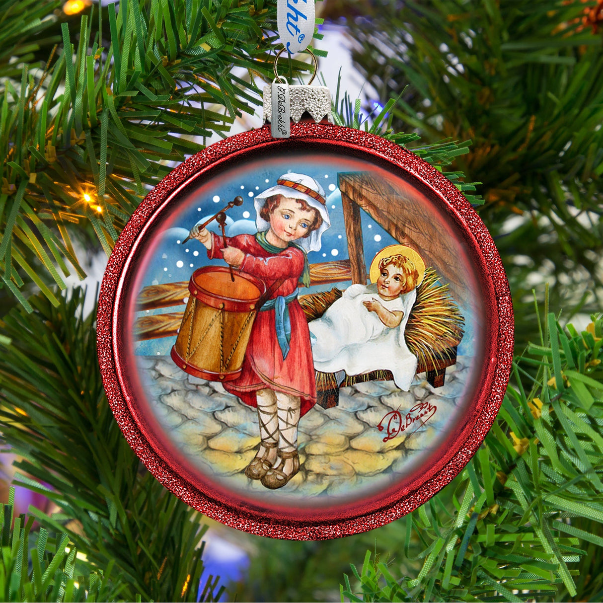 Drummer Boy Ball Glass Ornament by G. DeBrekht - 73531C