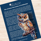 Juego de 3 adornos decorativos de madera con forma de búhos nocturnos, de G. Debrekht - Decoración de vida silvestre - 8091004C-S3