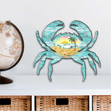 Crab Coastal Waves Door Decor by G. DeBrekht - Coastal Holiday Decor - 8198511H