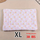 Manta rectangular para mascotas, resistente a la suciedad y para todas las estaciones - Cómoda cama con estampado de pata de perro y corazón (1 unidad)