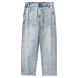 Men's Washed Distressed Straight Loose Straight Jeans - Lootquake