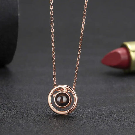S925 Silver Necklace Female Language Projection - Lootquake