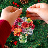 Flowers in the Vase Wooden Ornaments by G. Debrekht - Love Family Decor - 8688317