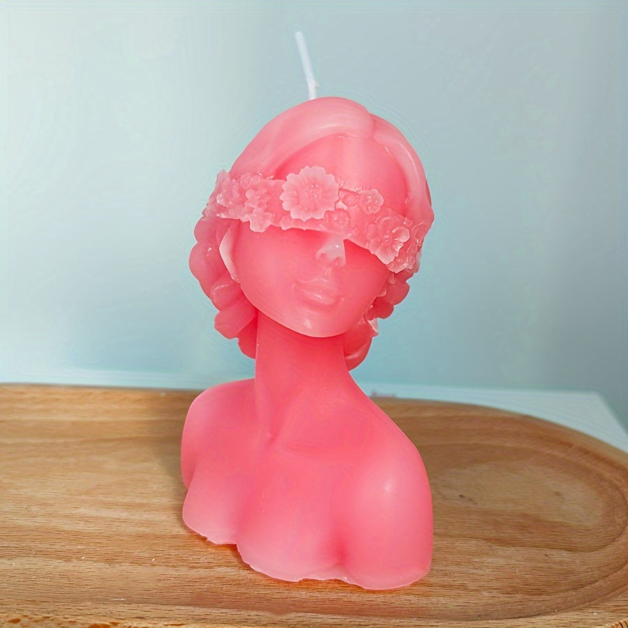 Vela perfumada Rose Girl hecha a mano - Aroma a lavanda, perfecta para la decoración del hogar y ocasiones especiales como el Día de San Valentín, el Día del Padre y el Ramadán.