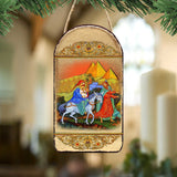 Flight to Egypt Religious Orthodox Sacred Icon Ornament - Inspirational Icon Decor - 87016