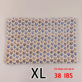 Manta rectangular para mascotas, resistente a la suciedad y para todas las estaciones - Cómoda cama con estampado de pata de perro y corazón (1 unidad)