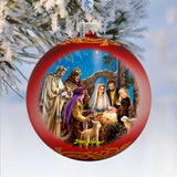 Adorno de vidrio para la Natividad de Nochebuena, edición limitada, de D. Gelsinger - Decoración navideña - 73898-1208