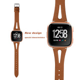 Printed Leather Band with Perforated Cowhide