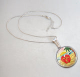 Flip Flops Silver-Plated Mother of Pearl Jewelry Pendant Necklace - 44055