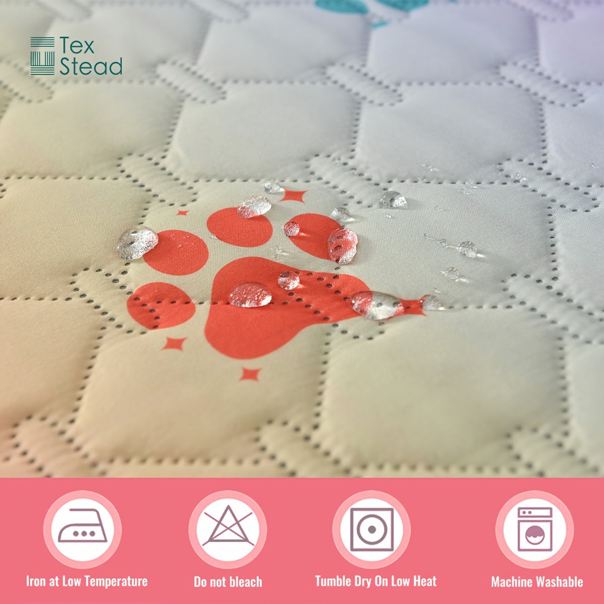 Ultimate Reversible Dog Bed Cover - Waterproof, Washable, Reusable Camping Mat with Geometric Embroidery Blanket, Rainbow Dog Paw Design, Easy to Clean and Durable for Indoor and Outdoor Use