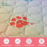 Ultimate Reversible Dog Bed Cover - Waterproof, Washable, Reusable Camping Mat with Geometric Embroidery Blanket, Rainbow Dog Paw Design, Easy to Clean and Durable for Indoor and Outdoor Use