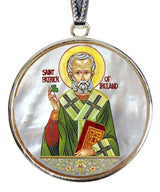 Collar de nácar bañado en plata de San Patricio - 43060