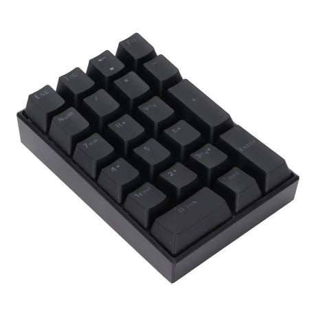 Wired Keyboard Stepped Keycap Fadeless Durable Backlit 21 Keys LED Mechanical KeyboardRed Shaft - Lootquake