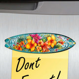 Juego de 6 imanes decorativos de madera con forma de tabla de surf de G. Debrekht - Decoración costera - 8090066G-S6