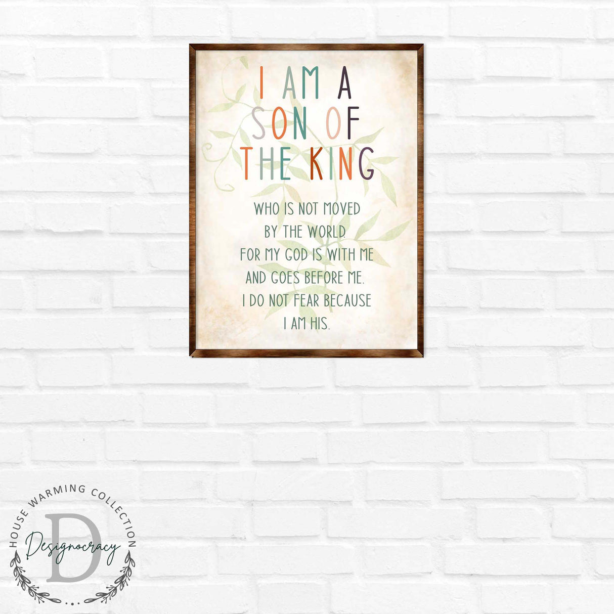 I Am a Son of the King - Wooden Religious art - Nursery wall art - Baby shower Gift - Contemporary decor - Religious wall art - 310341