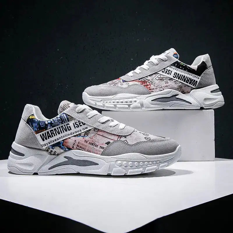 Dad Shoes, Casual Sports Shoes, Graffiti Sneakers - Lootquake