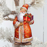 Adornos de madera para el Día de San Nicolás de G. Debrekht - Decoración navideña de Papá Noel y muñeco de nieve - 8691410