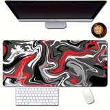 Alfombrilla de ratón grande para juegos, base de goma antideslizante, lavable, diseño de grafiti abstracto, ideal para el trabajo, juegos y la oficina.