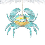Crab Wooden Ornaments by G. DeBrekht - Coastal Holiday Decor - 8198511