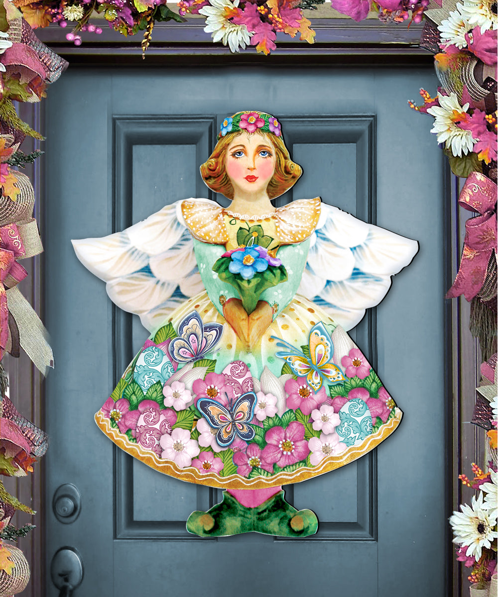 Ángel de primavera para puerta de Pascua, decoración de G. DeBrekht - Decoración de primavera de Pascua - 8157616H