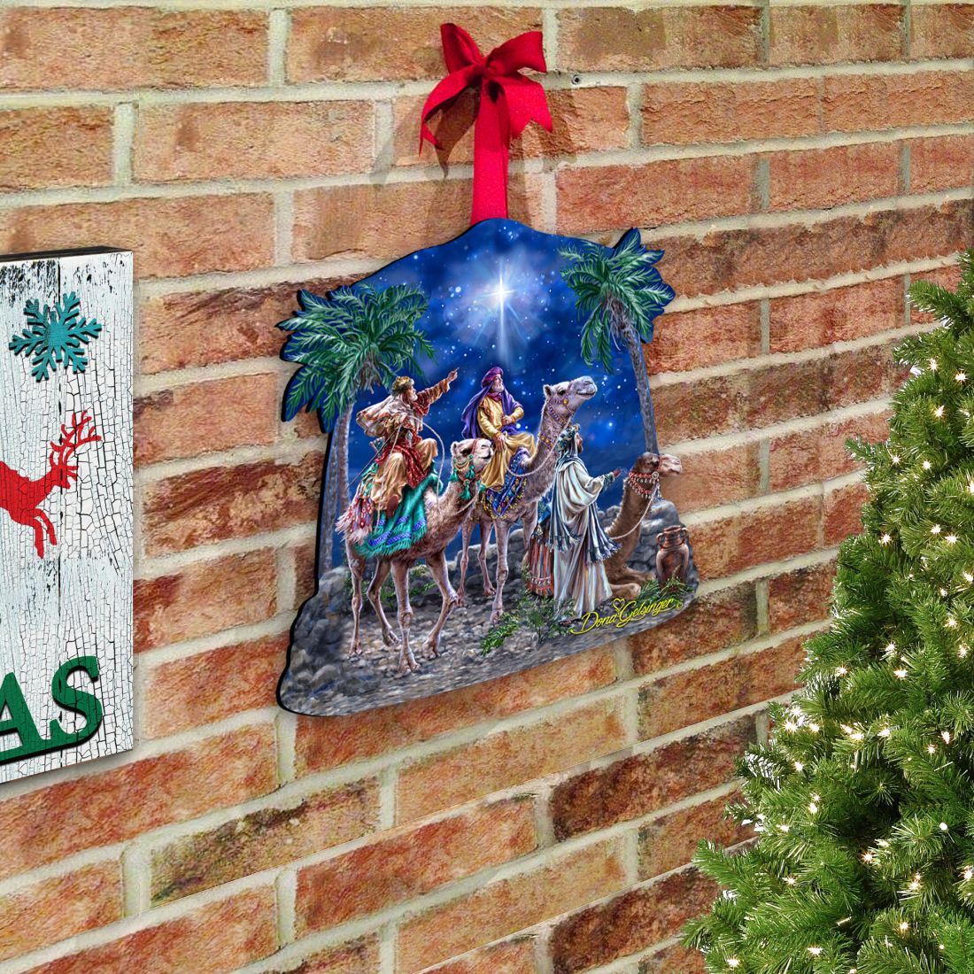 The Magic of Three Kings Nativity Door Decor by D. Gelsinger - Nativity Holiday Decor - 8161026H-1810