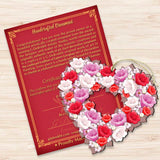 Valentine Heart Wreath Wooden Ornaments by G. DeBrekht - Love Family Kids Decor - 8185308