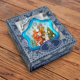 Special Delivery Snowflake Glass Ornament by G. DeBrekht - Christmas Santa Snowman Decor - 754-006