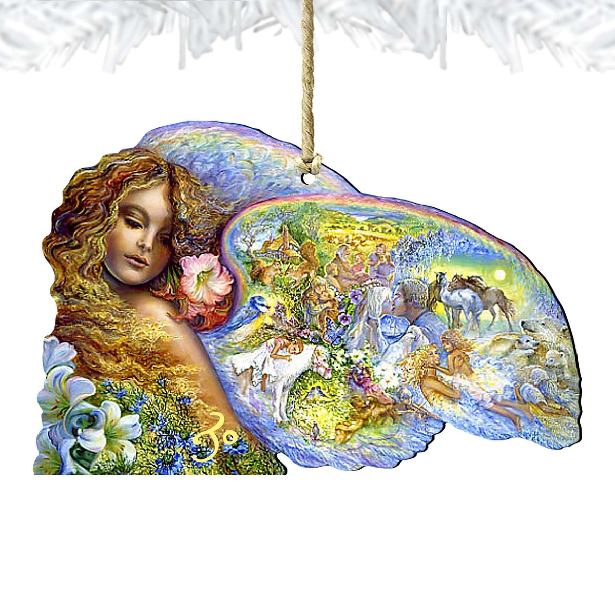 Hat of Timeless Places Wooden Ornaments by Josephine Wall - Coastal Sea-Life Decor - 845615-JW