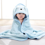 Baby Hooded Bath Towels Cartoon Animal Newborn Soft Towel Blanket Toddler Bathrobe Warm Sleeping Swaddle Wrap for Boys Girls