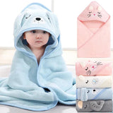 Baby Hooded Bath Towels Cartoon Animal Newborn Soft Towel Blanket Toddler Bathrobe Warm Sleeping Swaddle Wrap for Boys Girls